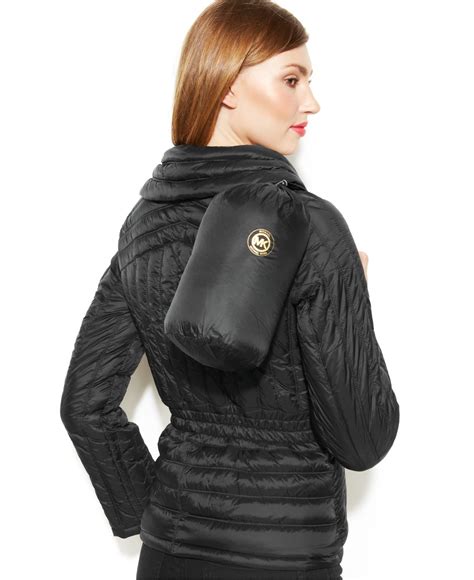 michael kors down coat in a bag|michael kors packable down jacket.